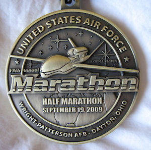 The front of the finishers medal.